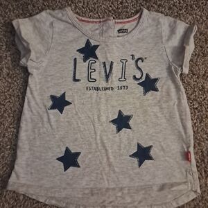 Levi's Gray Tee with Navy Star Graphics